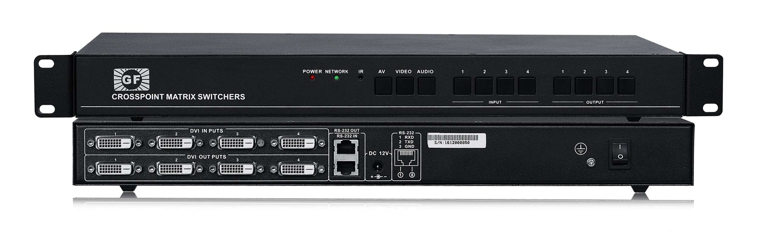 DVI高清4進4出矩陣