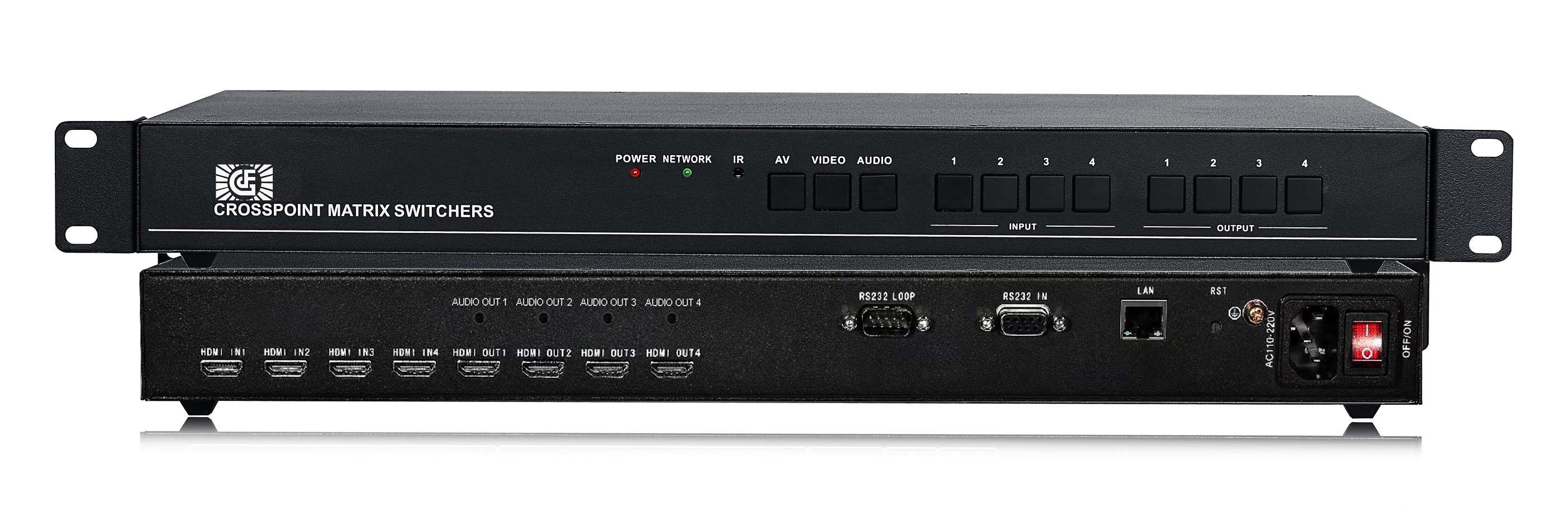 HDMI4進(jìn)4出矩陣帶音頻分離