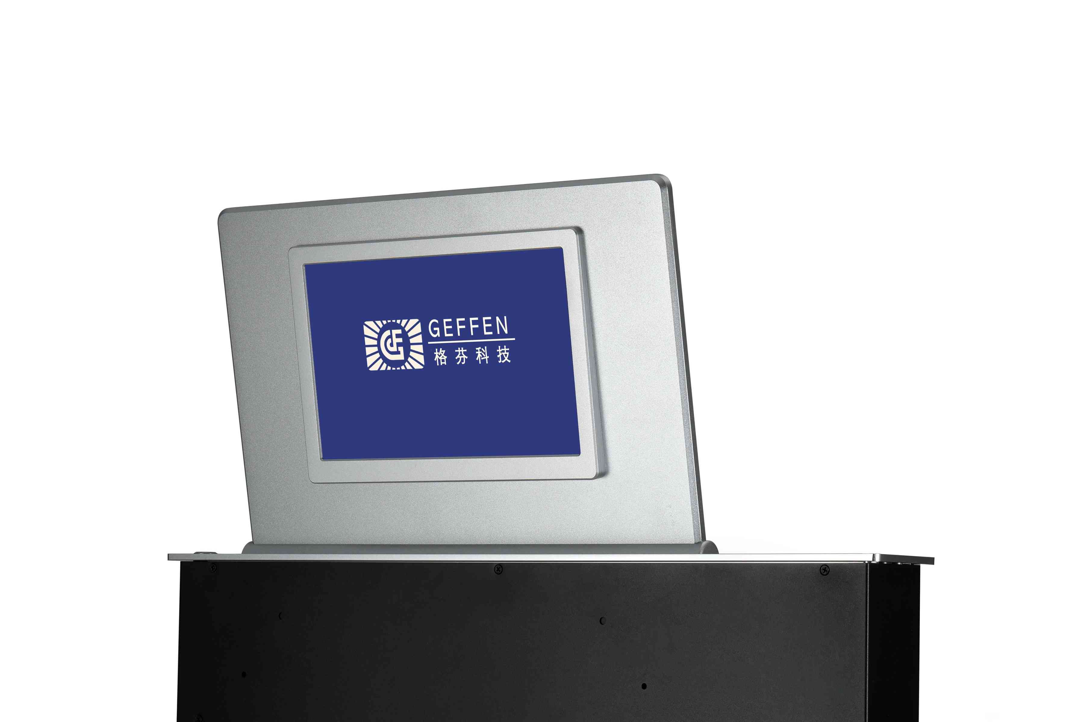 智能21.5寸雙屏超薄觸摸液晶屏帶話筒升降一體機