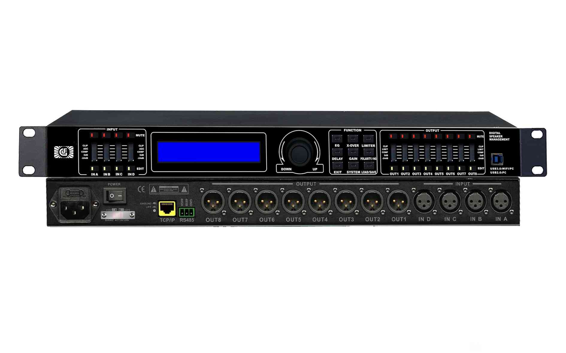 4進8出專業(yè)音響處理器