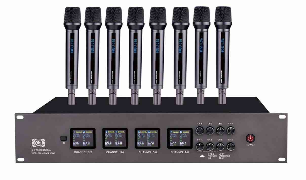 全智能一拖八無線會議系統(tǒng)（主機(jī)+手持款話筒）