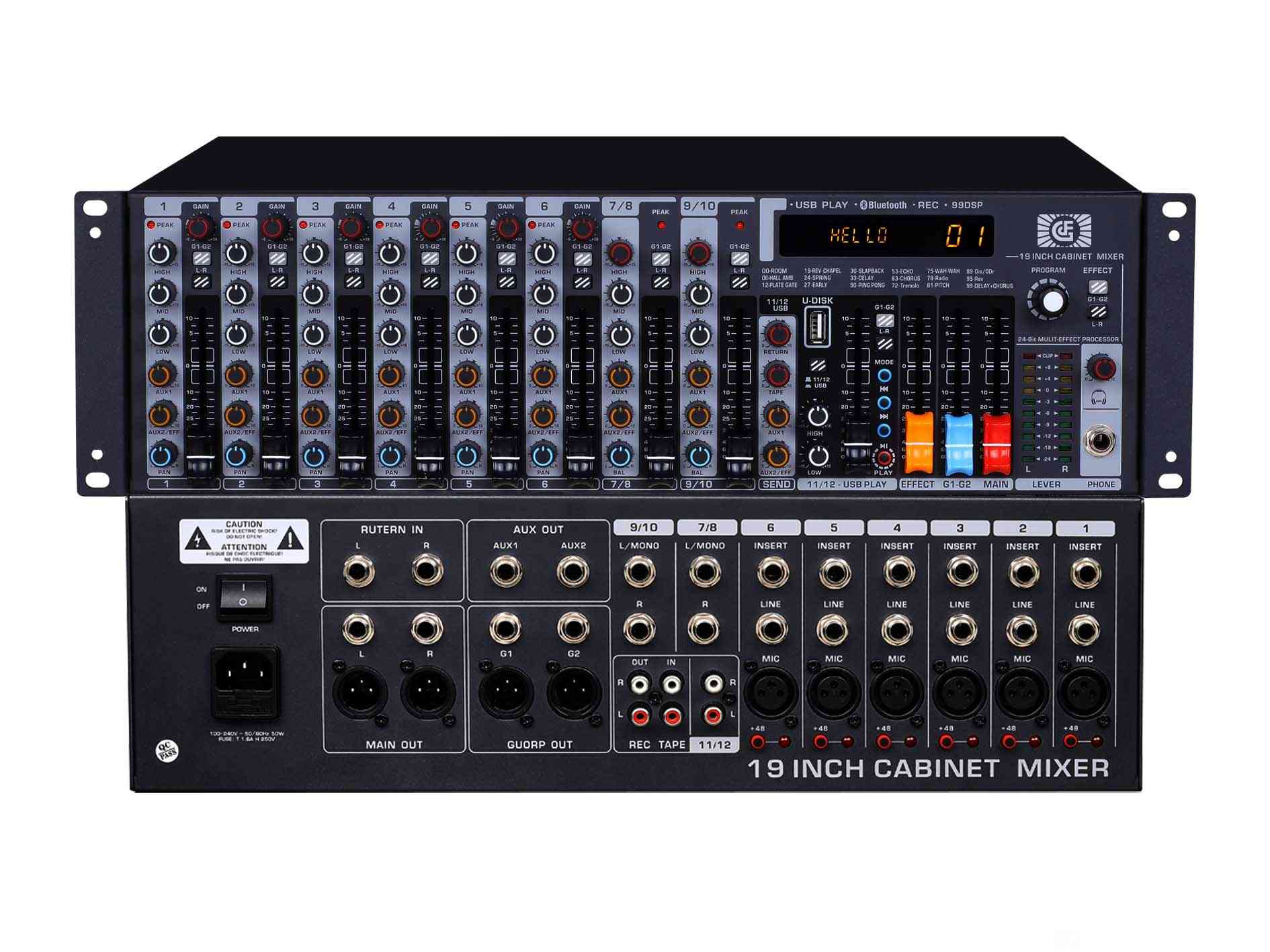 12路機(jī)架式帶編組調(diào)音臺(tái)