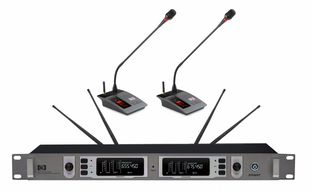 真分集一拖二會議話筒主機(jī)鵝頸式