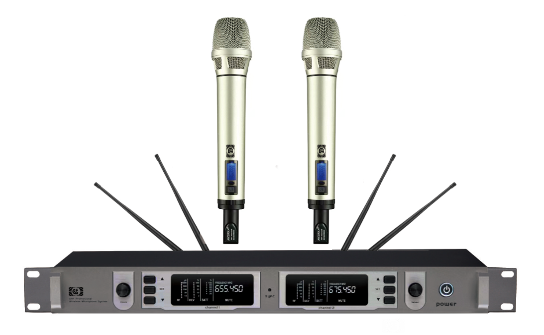 真分集一拖二會議主機話筒手持式