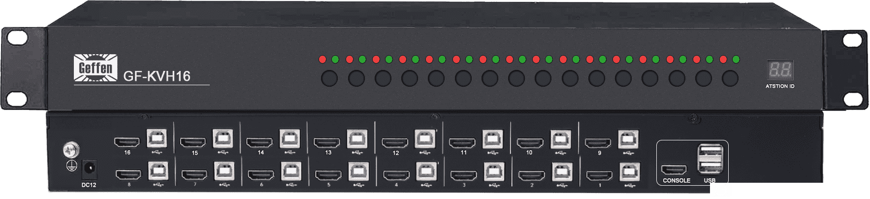 16進(jìn)1出機(jī)架式HDMI/KVM切換系統(tǒng)